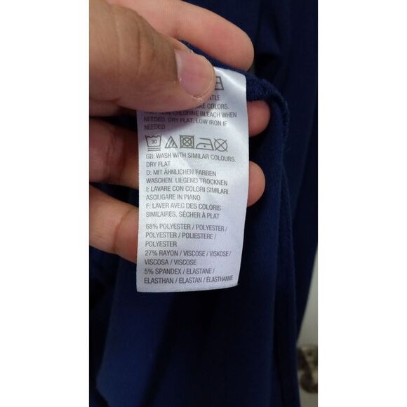 Lisa Rinna Collection Women's Navy Blue Cowl Neck Sweater Size M - Picture 6 of 6